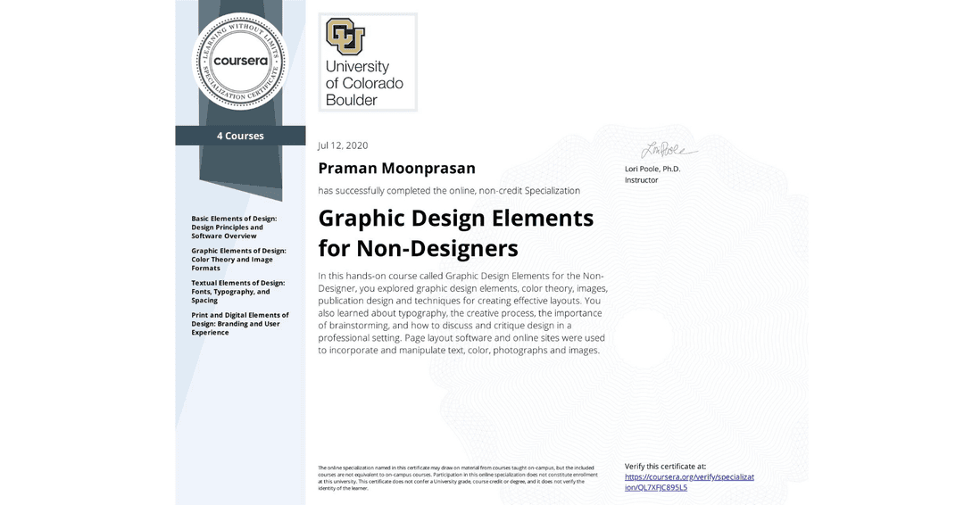 Certificate image for Graphic Design Elements for Non-Designers
